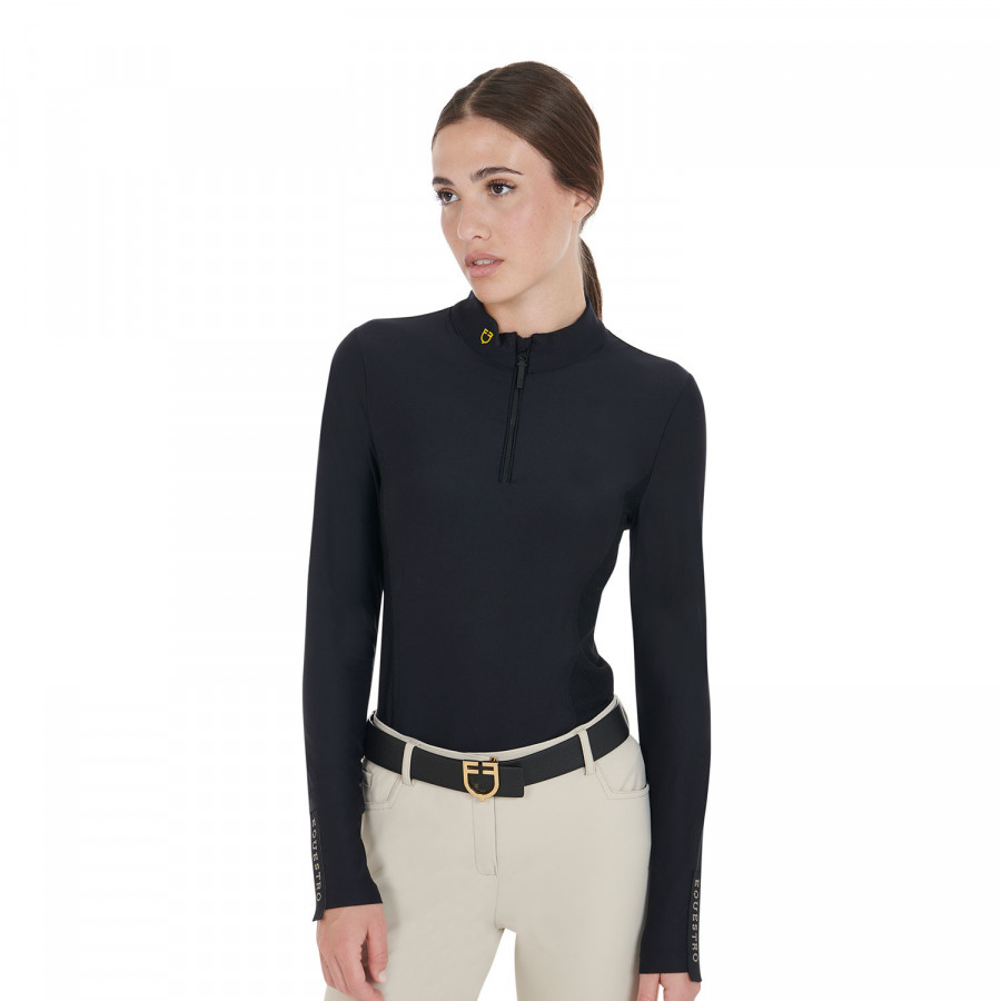 Polo tecnica donna da allenamento manica lunga