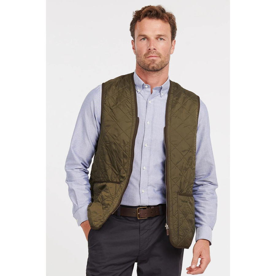 Barbour gilet trapuntato/fodera con zip Polarquilt