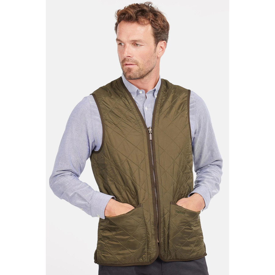 Barbour gilet trapuntato/fodera con zip Polarquilt